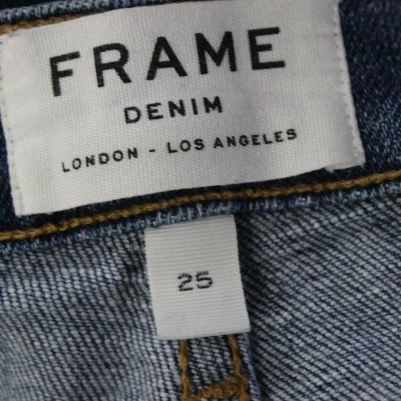 Frame High Rise Straight Leg Le High Jeans Size 25 - Picture 6 of 8